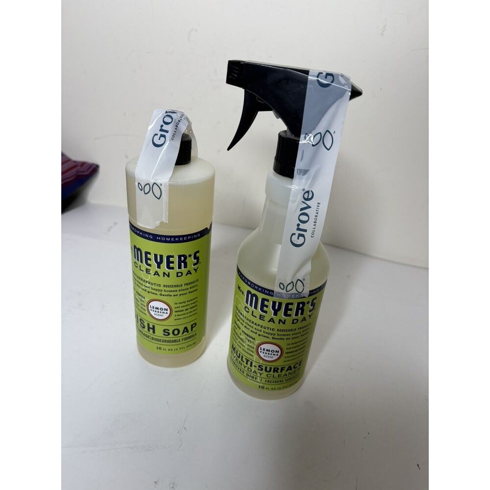 Mrs. Meyer's Lemon Verbena Multi-Surface Cleaner and Dish Soap 16 Fl Oz NEW
